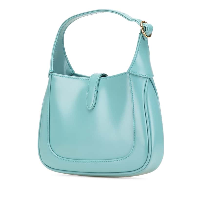 Gucci Mini Calfskin Jackie 1961 Crossbody Blue Leather Good condition - Back View