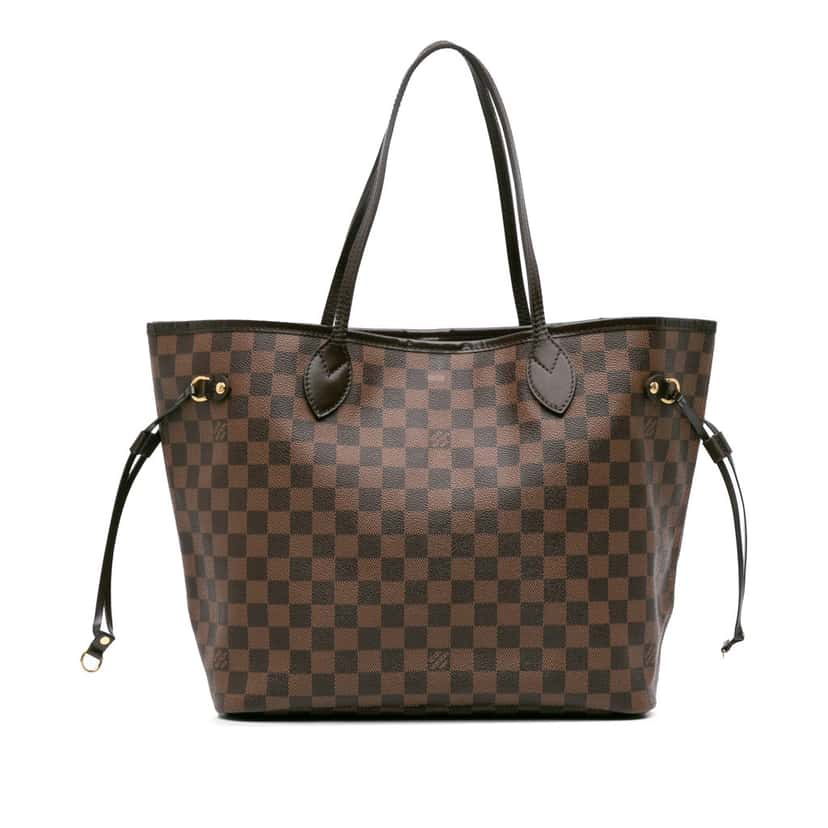 Louis Vuitton Damier Ebene Neverfull MM Brown Canvas Good condition - Front View