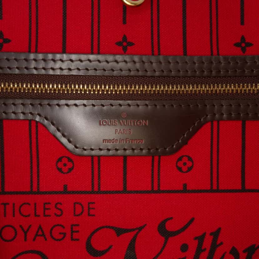 Louis Vuitton Damier Ebene Neverfull MM Brown Canvas Good condition - Box View