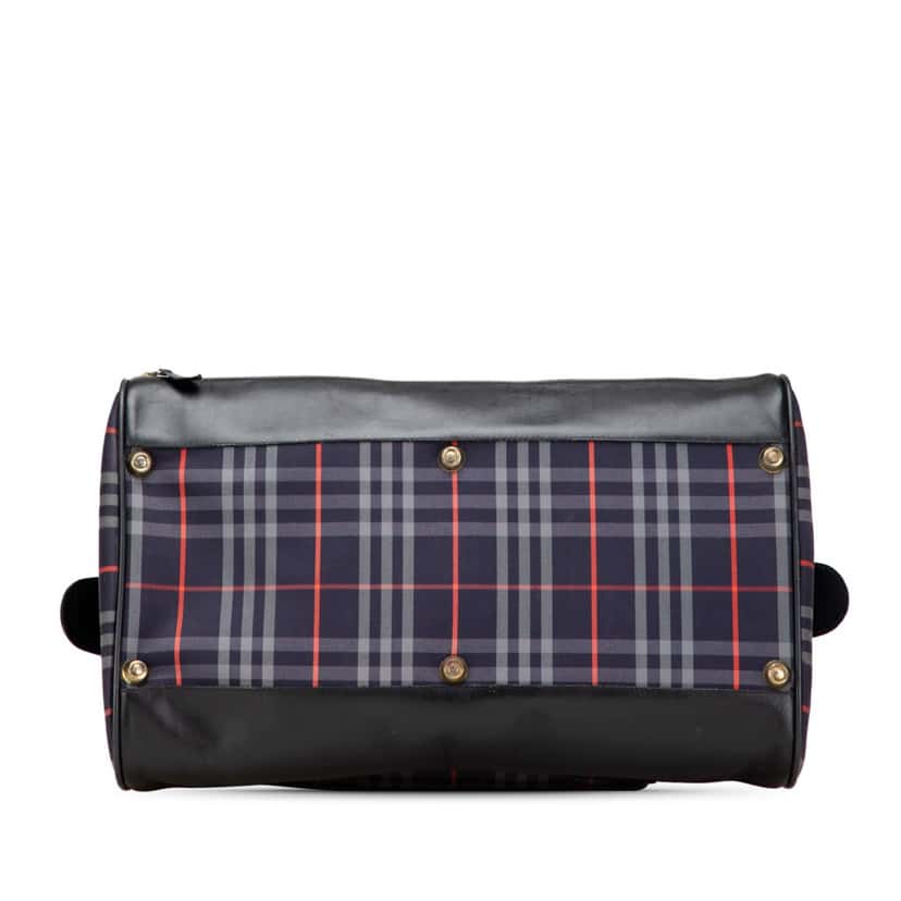 Burberry House Check Canvas Travel Bag Blue Canvas Good condition - Inside View