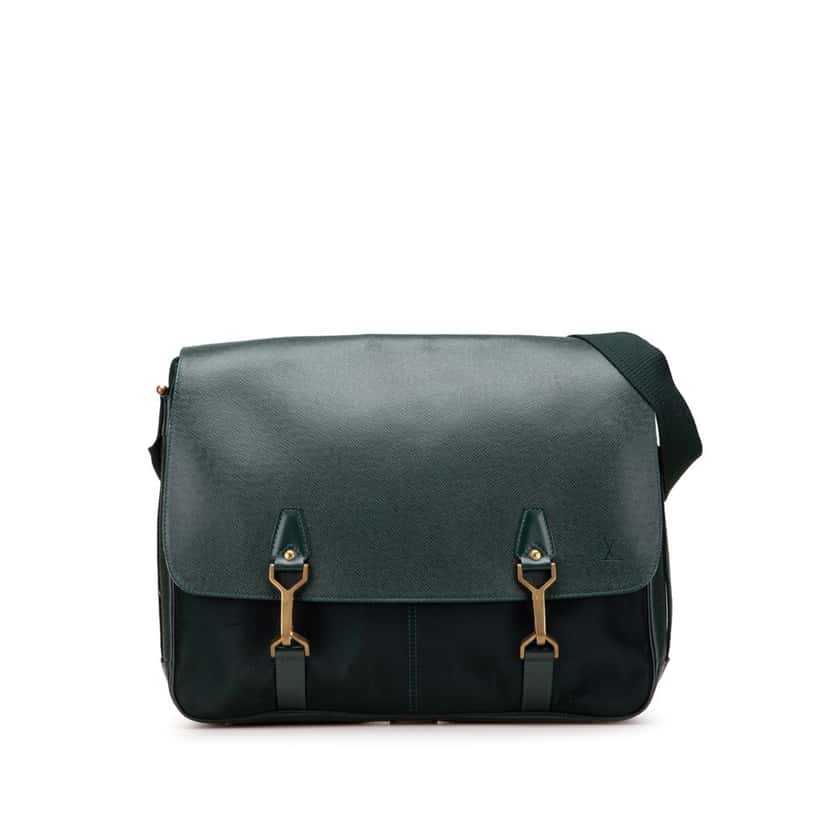 Louis Vuitton Taiga Dersou Green Leather Good condition - Front View