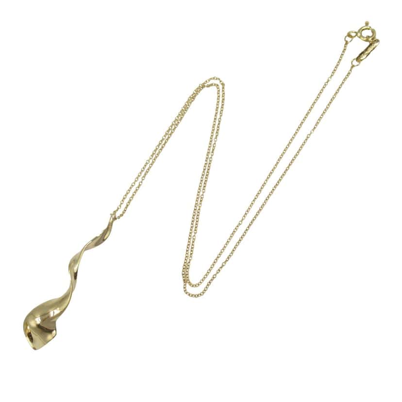 Tiffany & Co 18K Yellow Gold Frank Gehry Orchid Drop Necklace Gold Gold Good condition - Front View