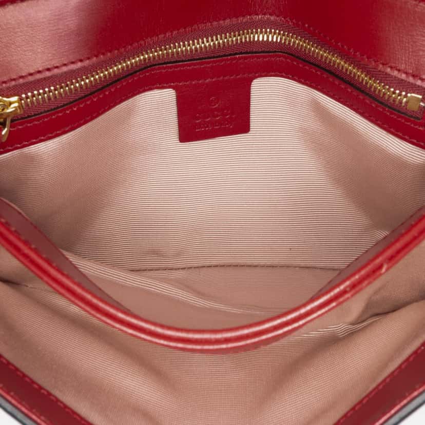 Gucci Small Bicolor Leather Arli Crossbody Red Leather Good condition - Model View