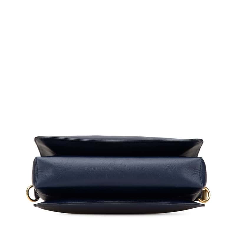 Salvatore Ferragamo Leather Tracy Vara Satchel Blue Leather Good condition - Inside View