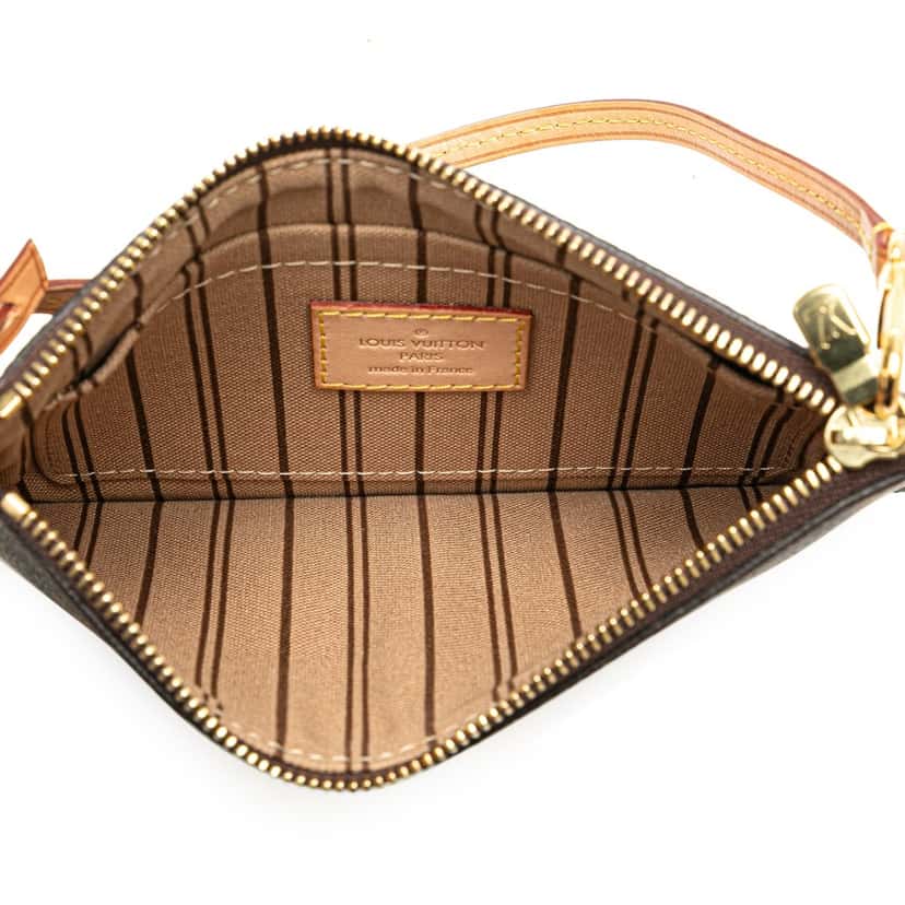 Louis Vuitton Monogram Neverfull Pouch Brown Canvas Good condition - Model View