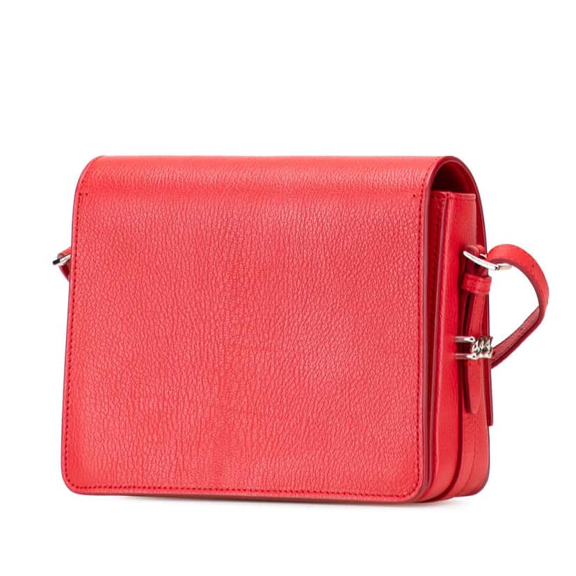 Burberry Small Grained Calfskin Grace Crossbody Red Leather Good condition - Back View