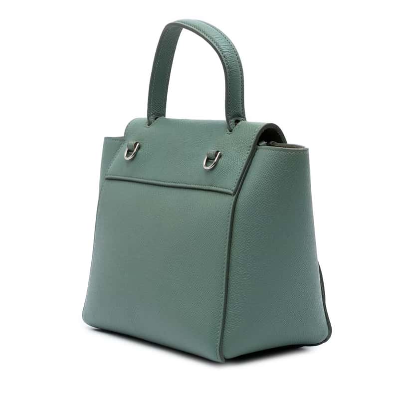 Celine Nano Grained Calfskin Belt Bag Green Leather Good condition - Back View