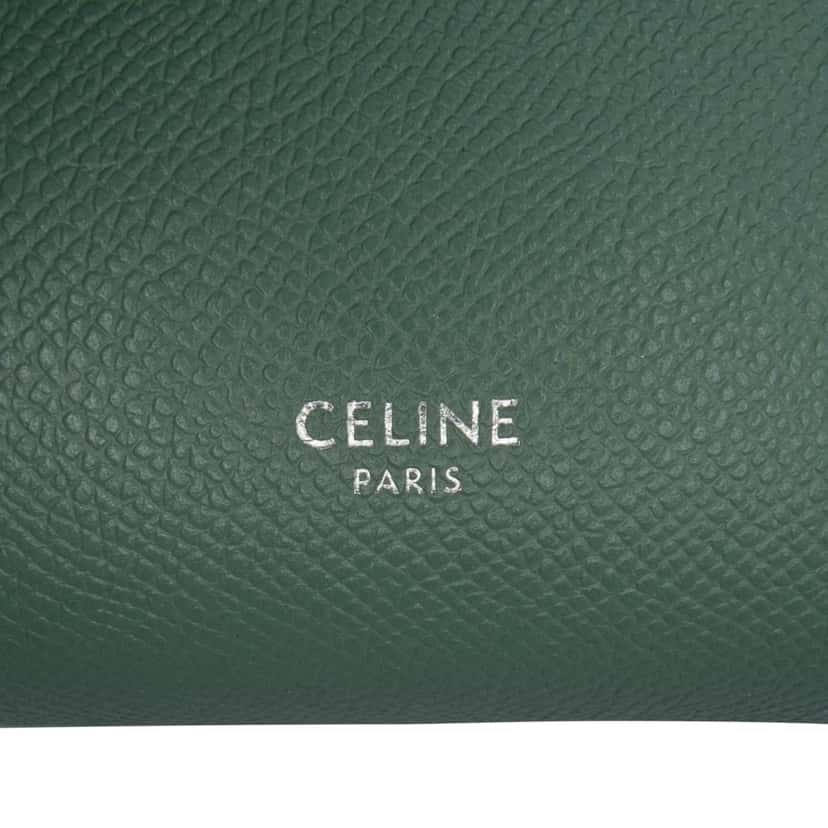 Celine Nano Grained Calfskin Belt Bag Green Leather Good condition - Box View