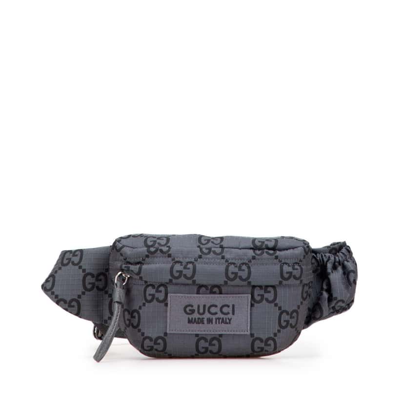 Gucci GG Nylon Ripstop Belt Bag Grey Good condition - Front View