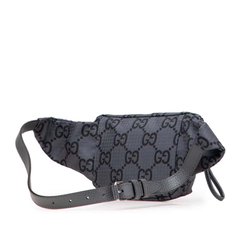 Gucci GG Nylon Ripstop Belt Bag Grey Good condition - Back View