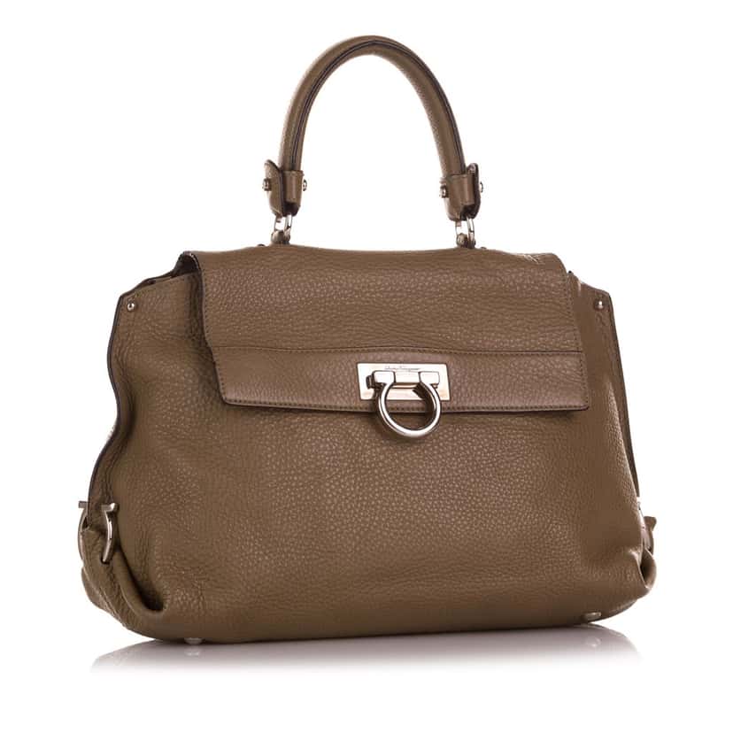 Salvatore Ferragamo Sofia Leather Satchel Brown Leather Good condition - Back View