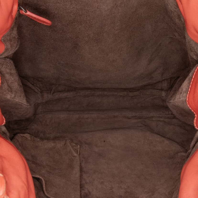Bottega Veneta Nappa Intrecciato Crossbody Orange Leather Good condition - Model View