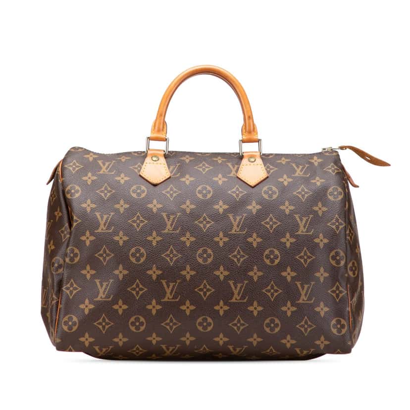 Louis Vuitton Monogram Speedy 35 Brown Canvas Good condition - Front View