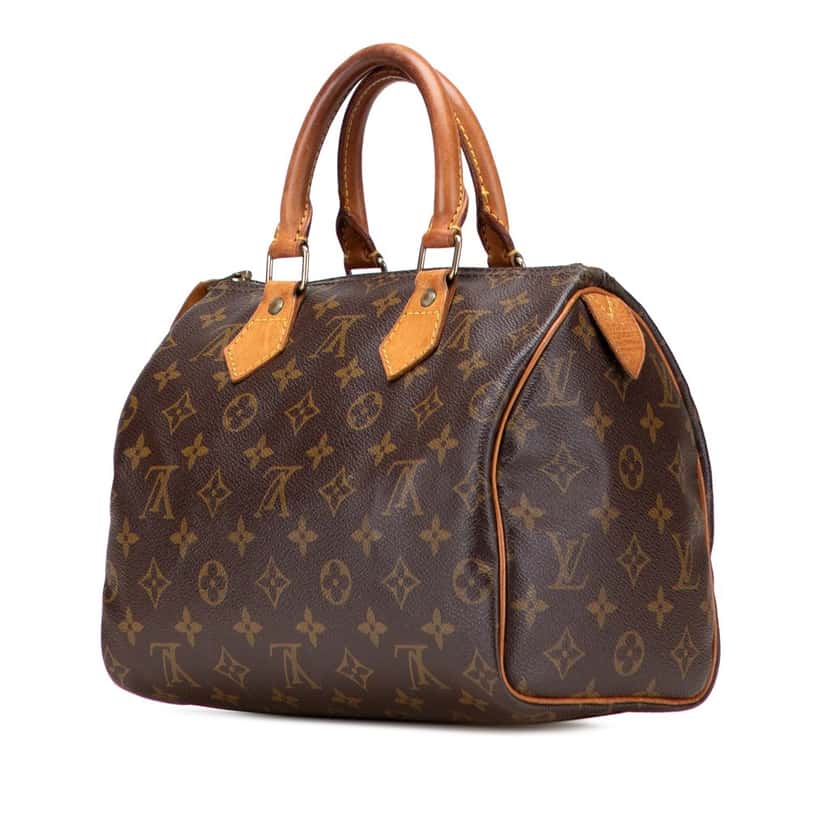 Louis Vuitton Monogram Speedy 25 Brown Canvas Fair condition - Back View