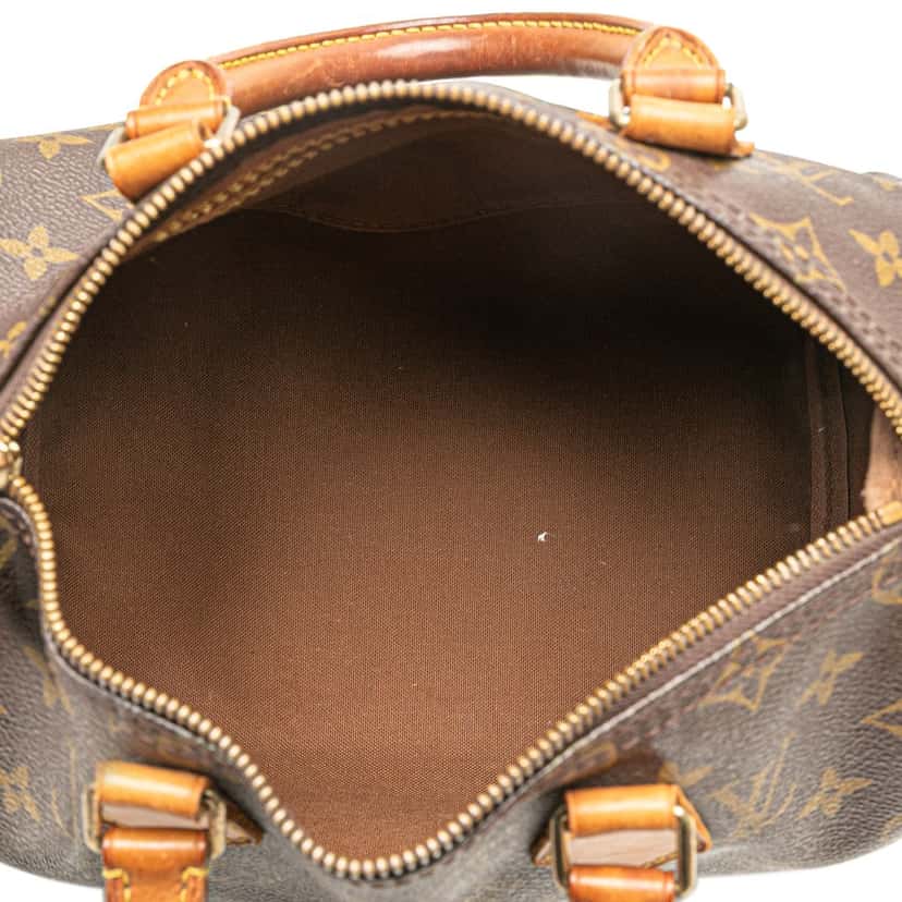 Louis Vuitton Monogram Speedy 25 Brown Canvas Fair condition - Model View