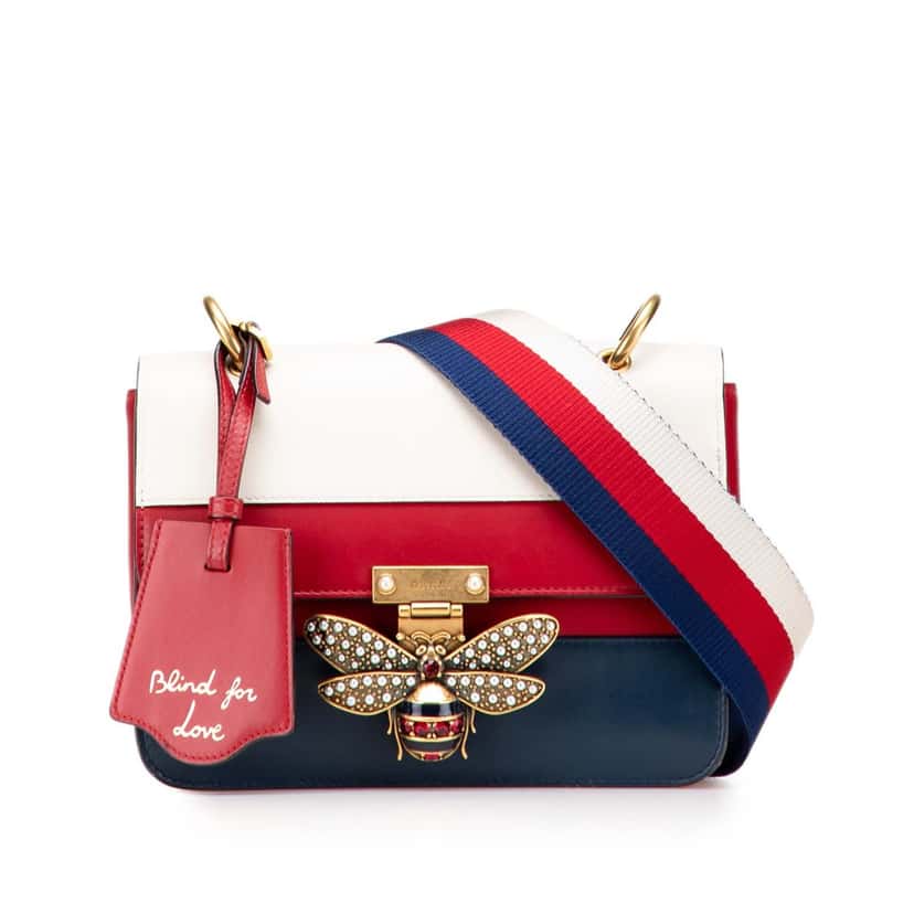 Gucci Medium Calfskin Queen Margaret Flap Shoulder Bag Red Leather Good condition - Front View