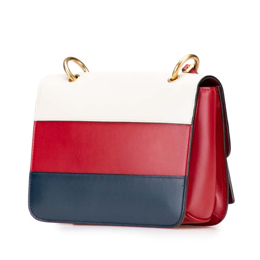 Gucci Medium Calfskin Queen Margaret Flap Shoulder Bag Red Leather Good condition - Back View