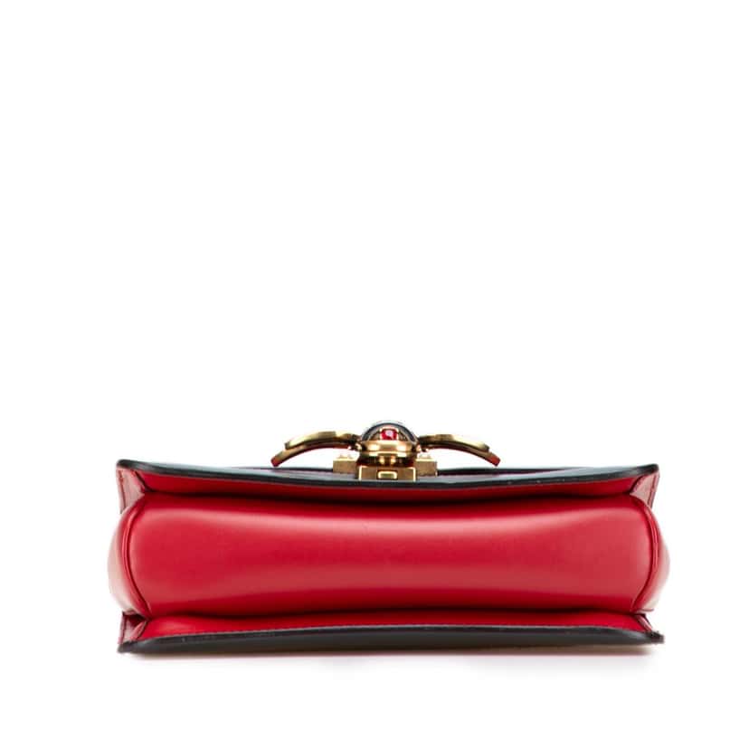 Gucci Medium Calfskin Queen Margaret Flap Shoulder Bag Red Leather Good condition - Inside View