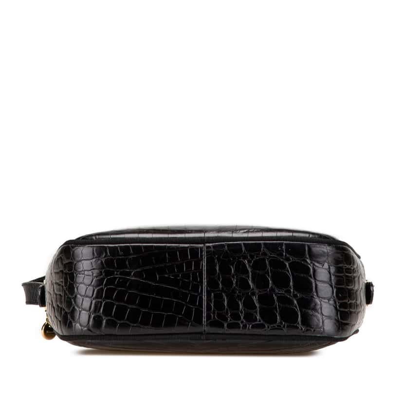 Salvatore Ferragamo Vara Embossed Leather Crossbody Black Leather Good condition - Inside View