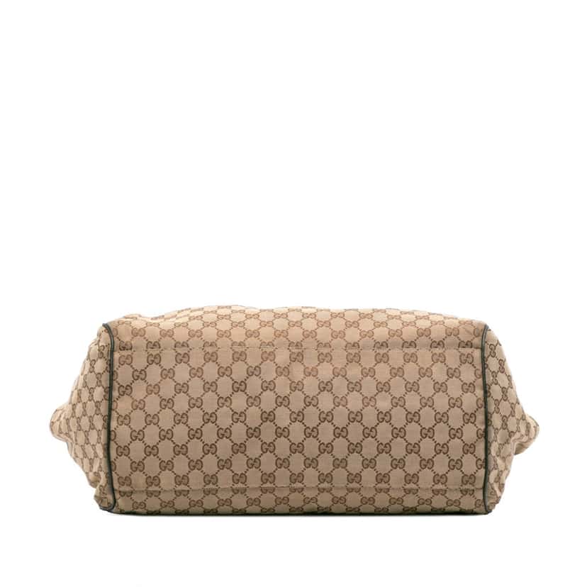 Gucci Large GG Canvas Sukey Satchel Brown Canvas Good condition - Inside View