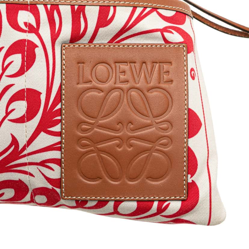 Loewe William de Morgan Small Anagram Canvas Drawstring Crossbody White Canvas Good condition - Box View