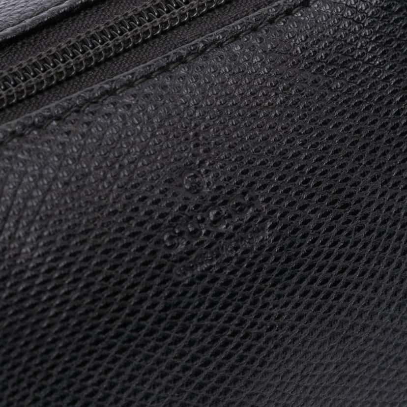 Gucci Lizard Embossed Calfskin Boat Black Leather Good condition - Box View