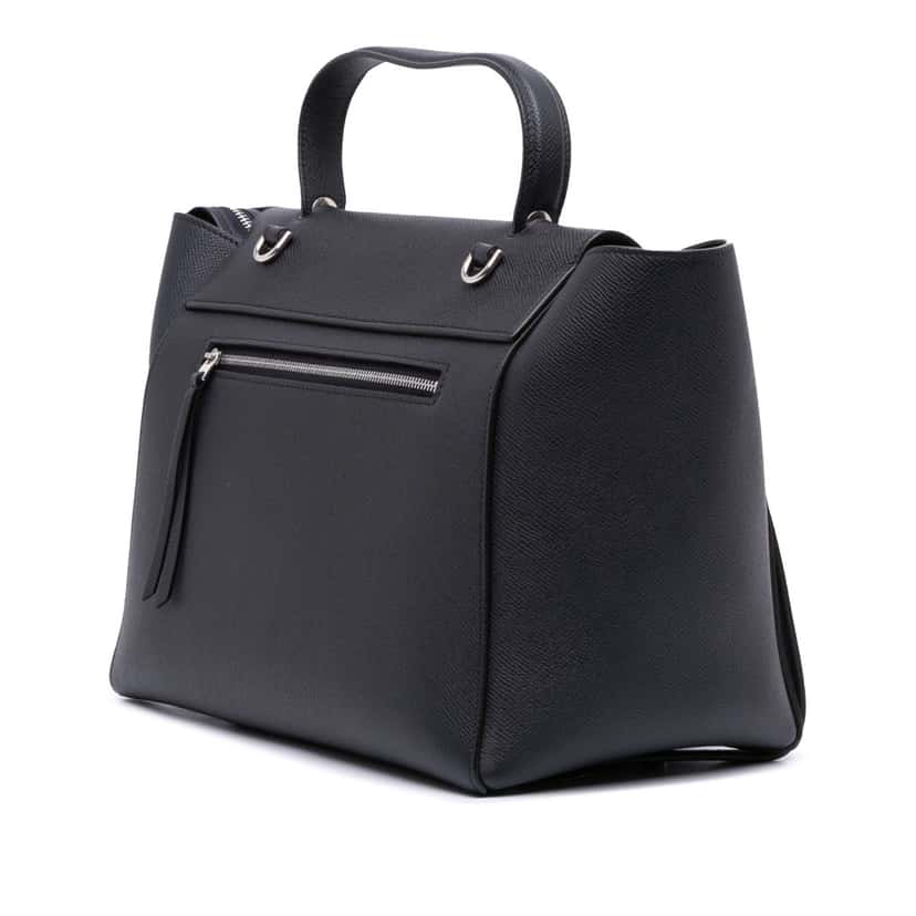Celine Mini Grained Calfskin Belt Bag Black Leather Good condition - Back View