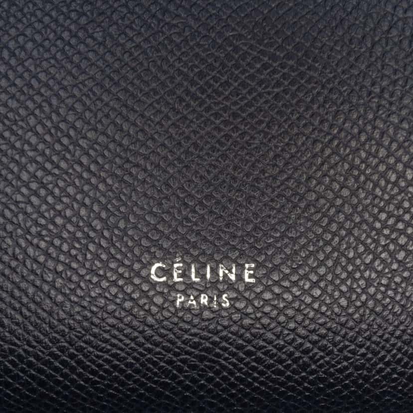 Celine Mini Grained Calfskin Belt Bag Black Leather Good condition - Box View