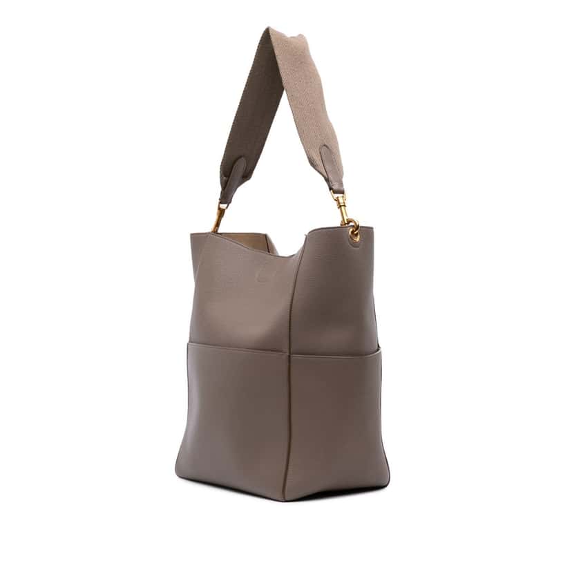 Celine Medium Leather Seau Sangle Bucket Bag Brown Leather Good condition - Back View
