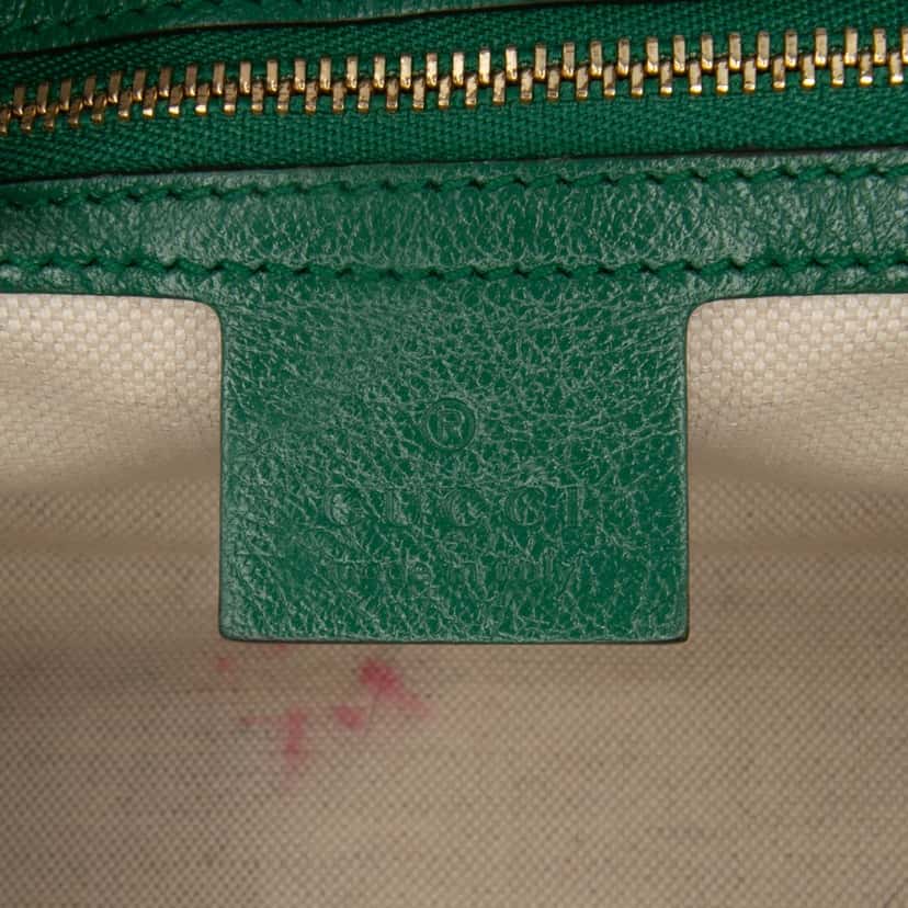 Gucci Small GG Marmont Matelasse Leather Torchon Flap Crossbody Green Leather Good condition - Box View