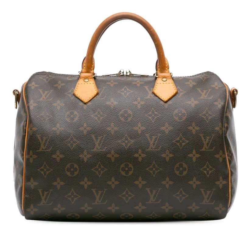 Louis Vuitton Monogram Speedy Bandouliere 30 Brown Canvas Fair condition - Front View