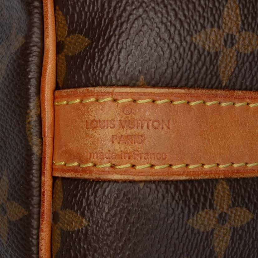 Louis Vuitton Monogram Speedy Bandouliere 30 Brown Canvas Fair condition - Box View