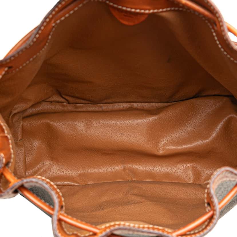 Celine Macadam Coated Canvas Drawstring Bucket Bag Brown Canvas Good condition - Model View