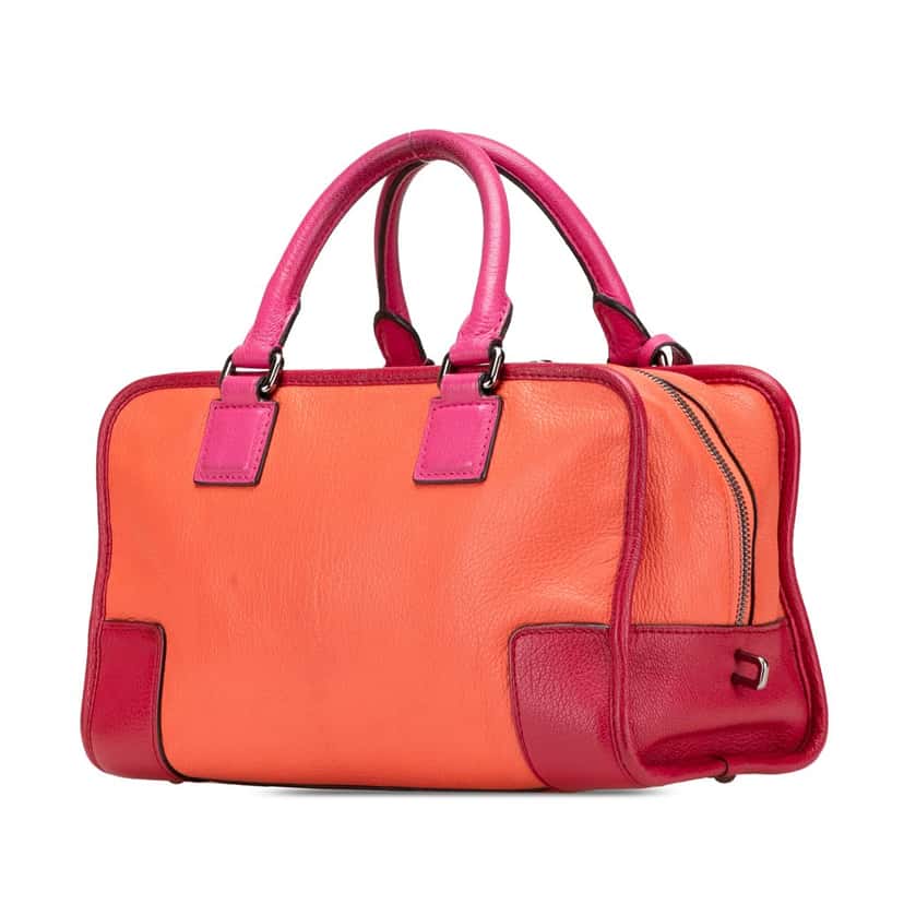 Loewe Tricolor Goatskin Amazona 28 Orange Leather Good condition - Back View