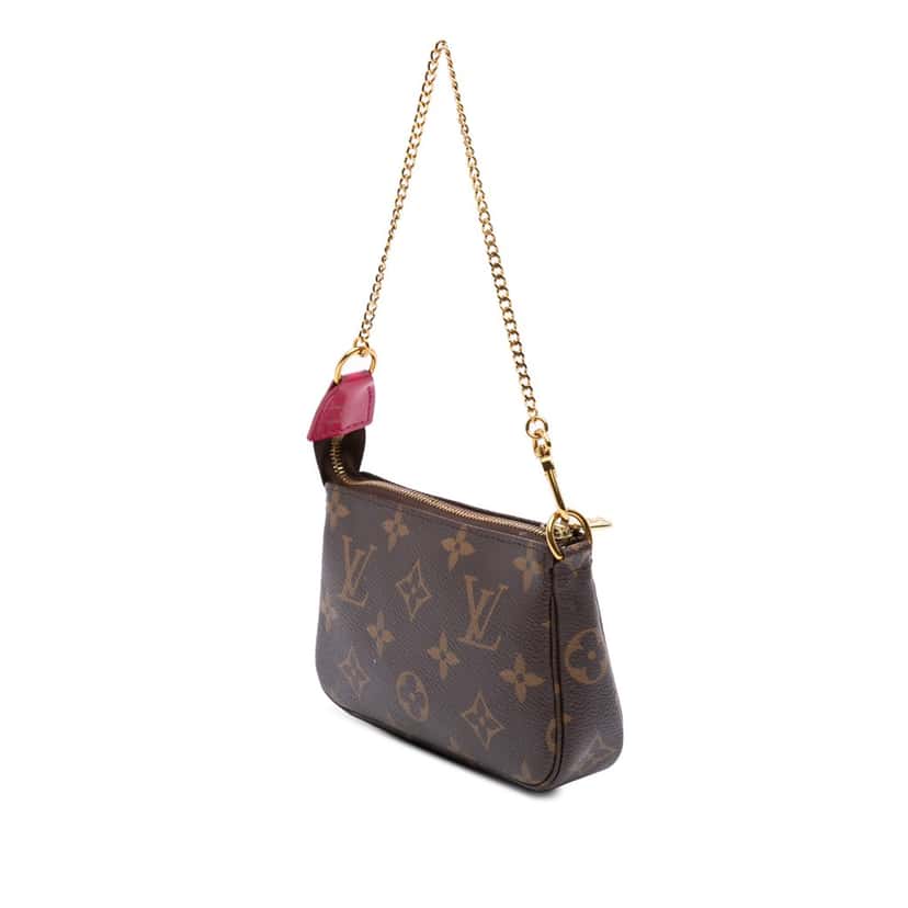 Louis Vuitton Monogram Vivienne Christmas Roller Coaster Mini Pochette Accessoires Brown Canvas Good condition - Back View