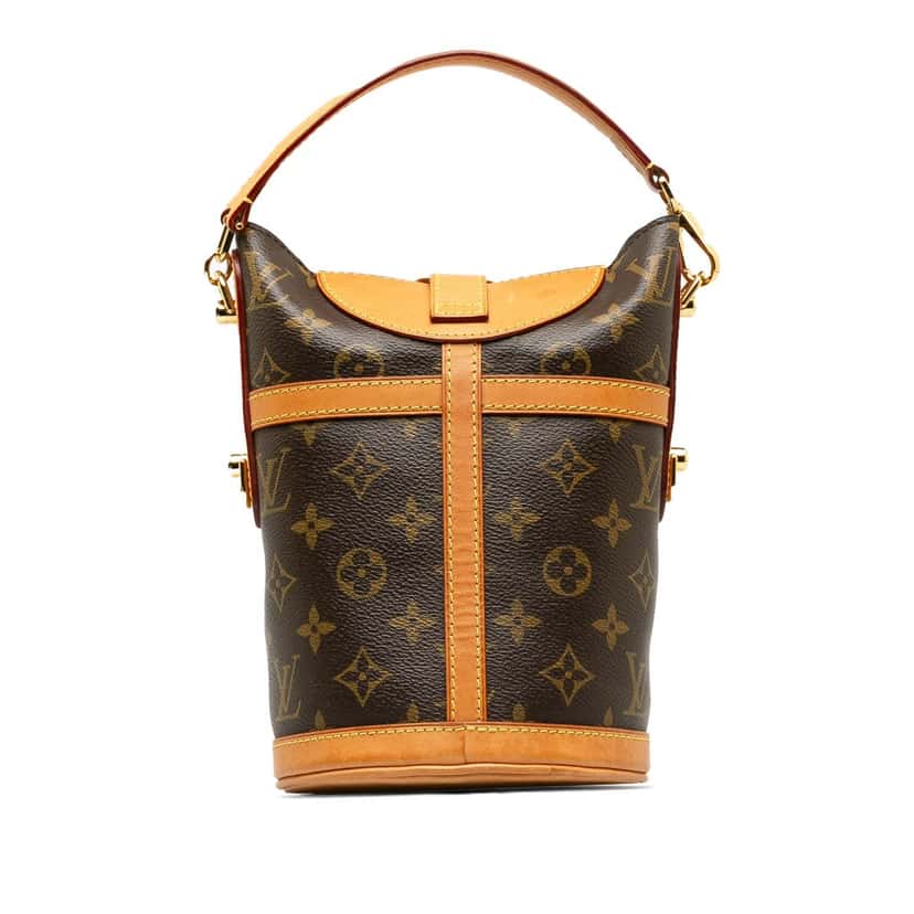 Louis Vuitton Monogram Duffle Bucket Bag Brown Canvas Good condition - Inside View