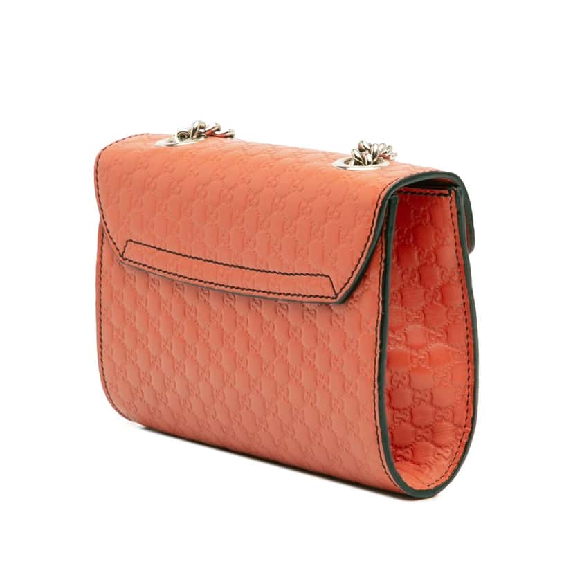 Gucci Mini Microguccissima Emily Crossbody Orange Leather Good condition - Back View