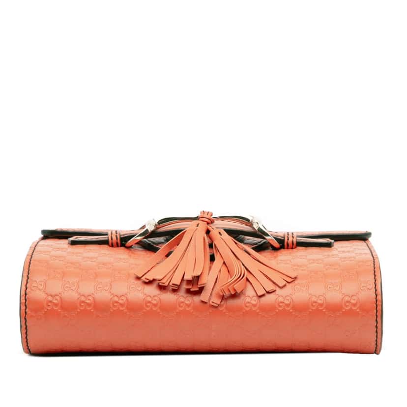 Gucci Mini Microguccissima Emily Crossbody Orange Leather Good condition - Inside View