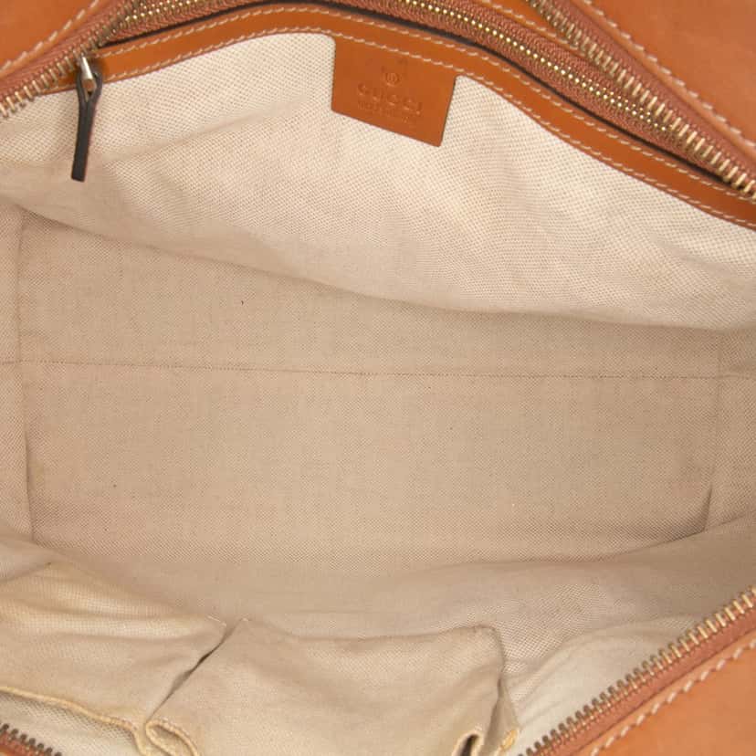 Gucci Medium GG Canvas Web Heritage Tote Brown Canvas Good condition - Model View