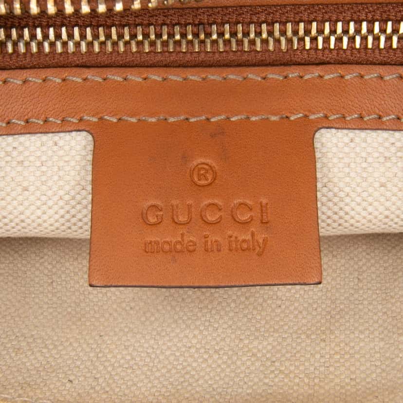 Gucci Medium GG Canvas Web Heritage Tote Brown Canvas Good condition - Box View