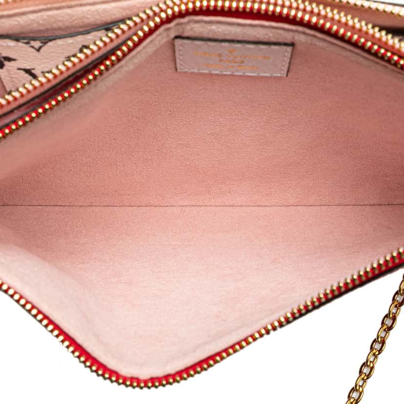 Louis Vuitton Limited Edition Monogram Giant Double Zip Pochette Red Canvas Very good condition - Box View