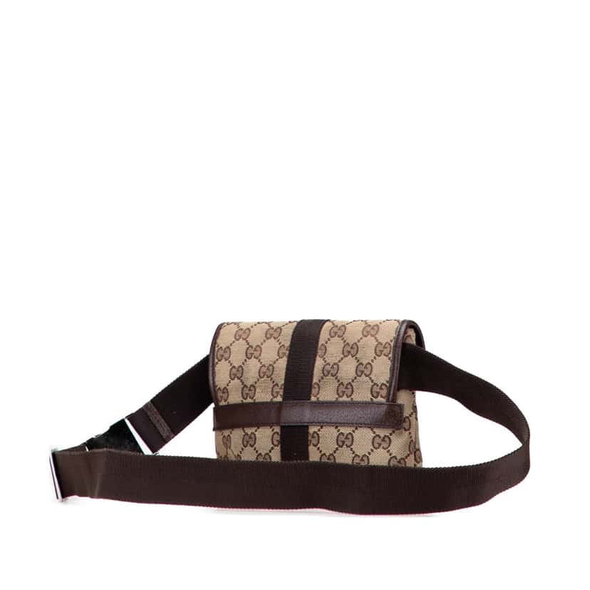 Gucci GG Canvas Belt Bag Brown Canvas Good condition - Back View