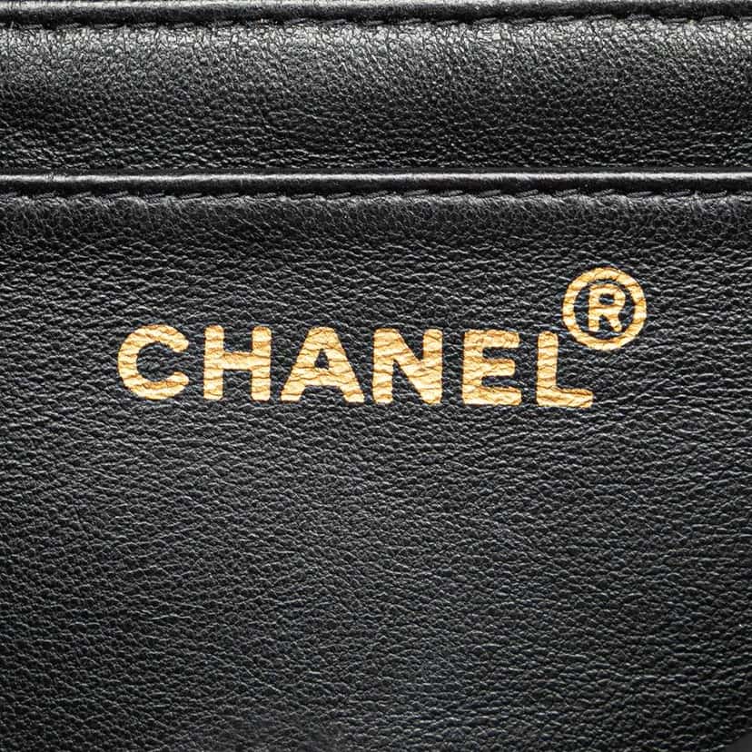 Chanel Quilted Lambskin Half Moon Single Flap Black Leather Good condition - Box View