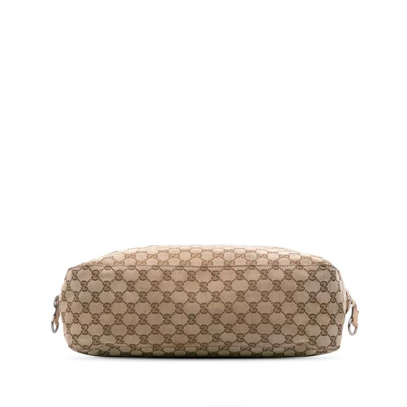 Gucci Large GG Canvas Icon Bit Satchel Brown Canvas Good condition - Inside View