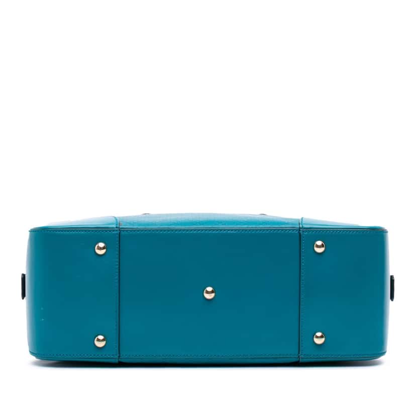 Gucci Diamante Bright Leather Satchel Blue Leather Good condition - Inside View
