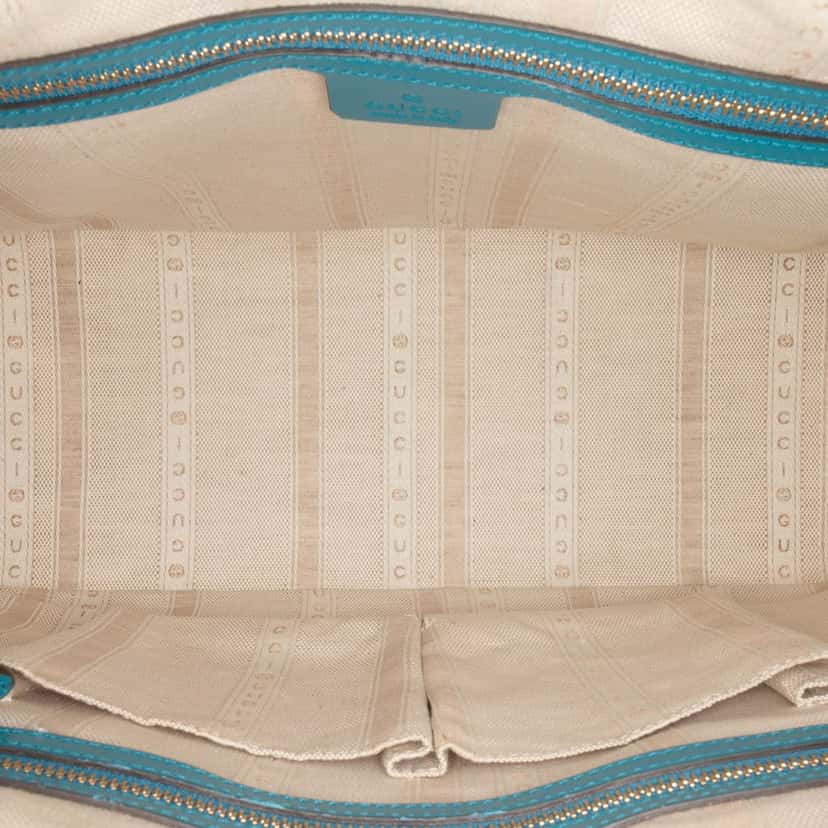 Gucci Diamante Bright Leather Satchel Blue Leather Good condition - Model View