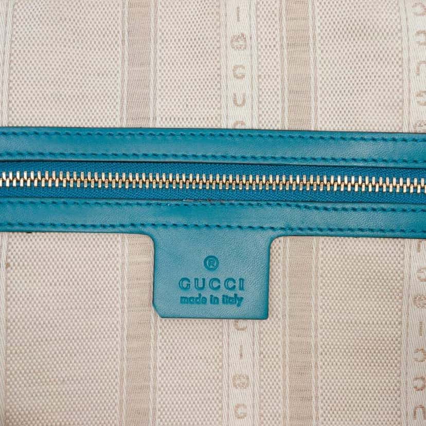Gucci Diamante Bright Leather Satchel Blue Leather Good condition - Box View