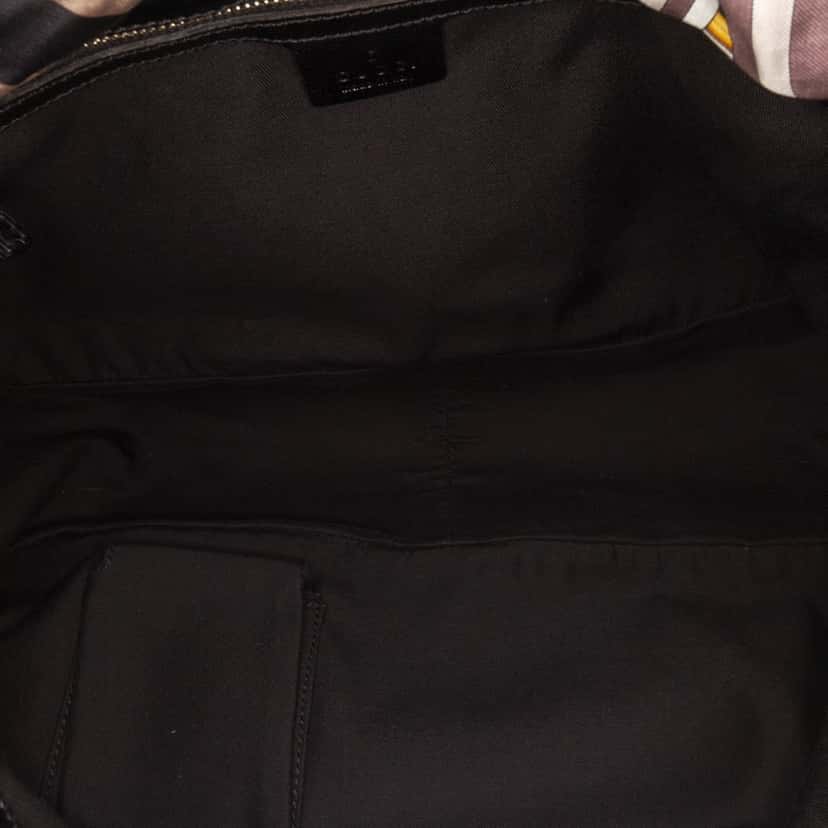 Gucci Medium GG Canvas Positano Tote Black Canvas Good condition - Model View