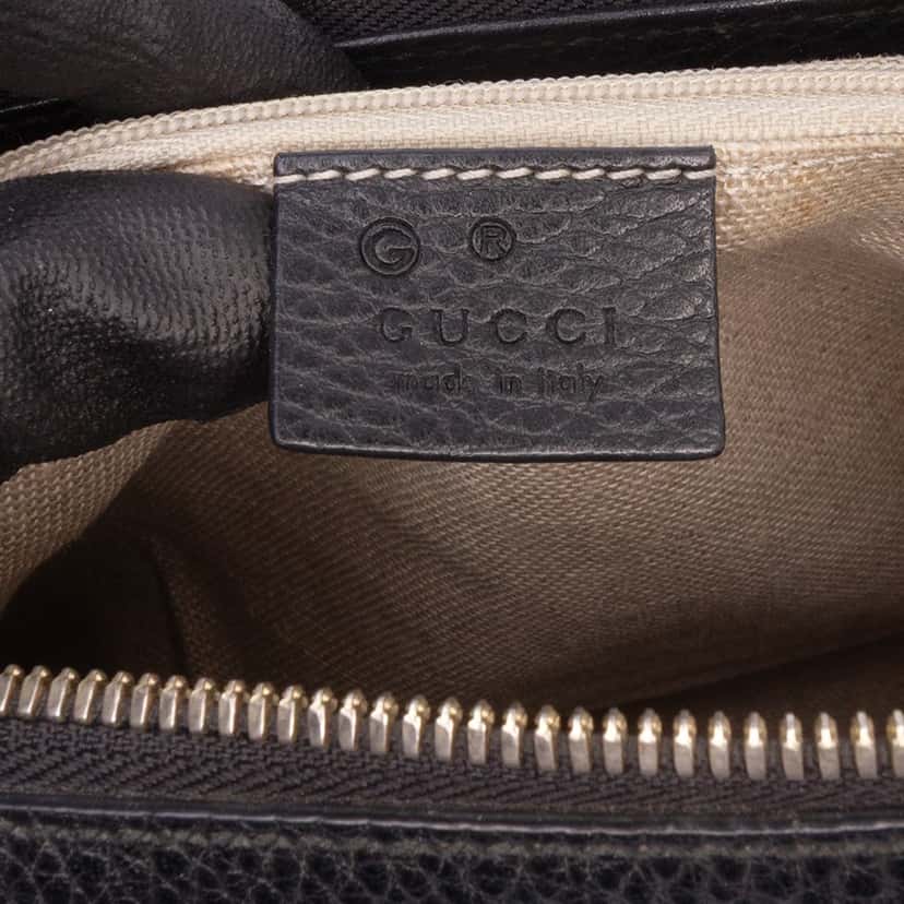 Gucci Dollar Calfskin GG Charm Satchel Black Leather Good condition - Box View