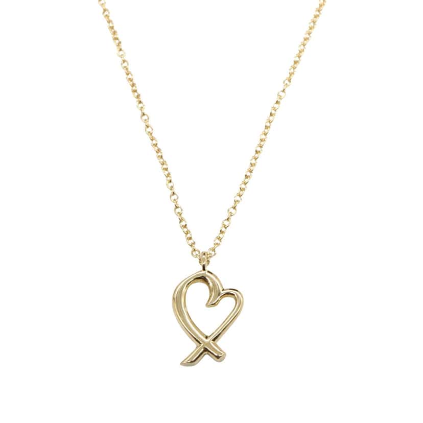 Tiffany & Co 18K Yellow Gold Paloma Picasso Loving Heart Necklace Gold Gold Good condition - Back View